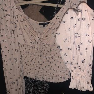 long sleeve crop top